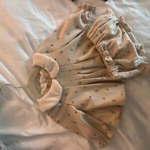 Adorable Cream Baby Dress with bloomers